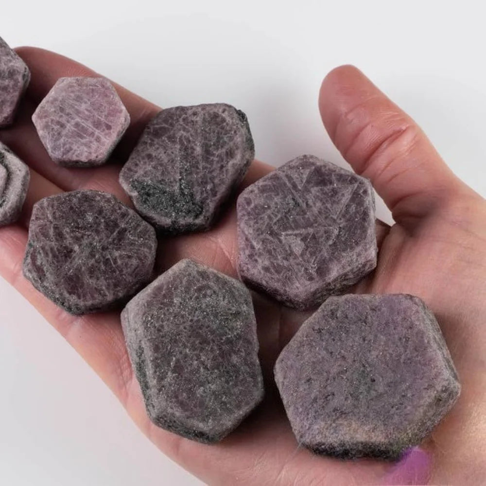 Ruby Raw Crystal Hexagon Sacred Geometry Specimens