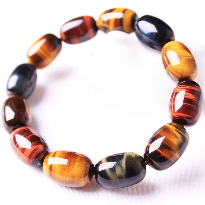 Mixed Color Tiger Eye Beaded Bracelets for Healing
