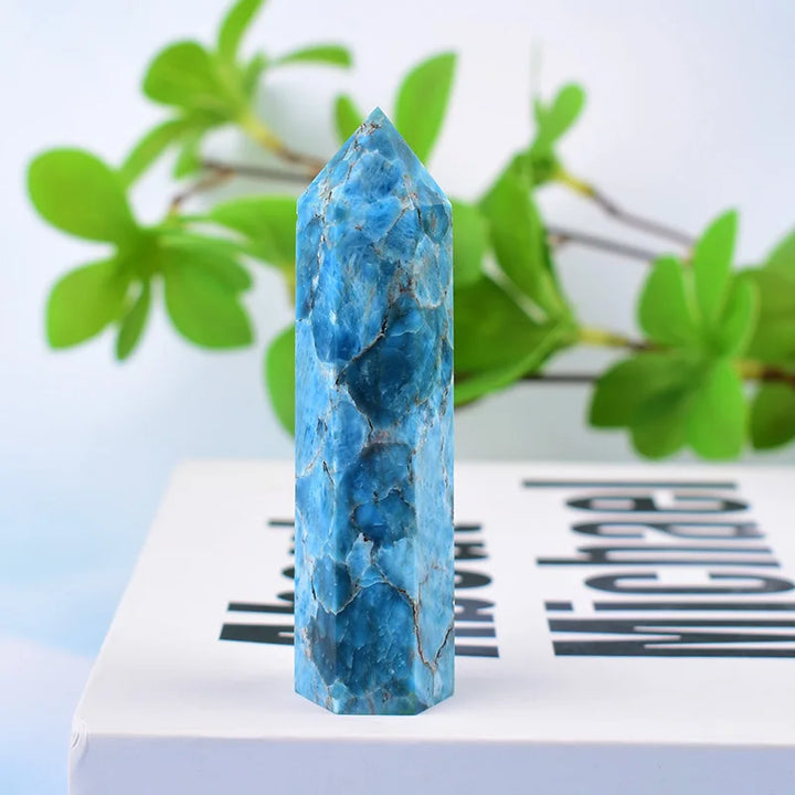 Blue Apatite Crystal Tower
