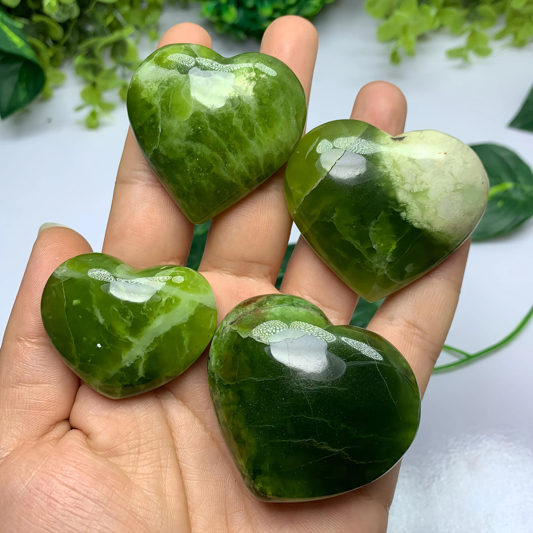 Serpentine Crystal Heart