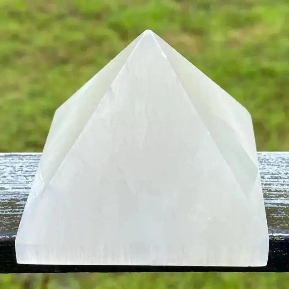 Selenite Crystal Pyramid | Small 40-50mm | Crown Chakra