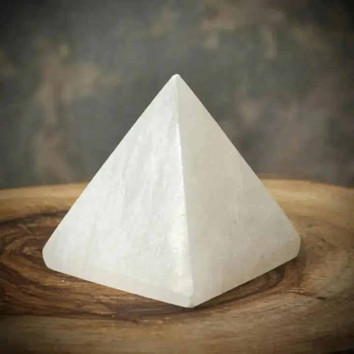 Selenite Crystal Pyramid | Small 40-50mm | Crown Chakra