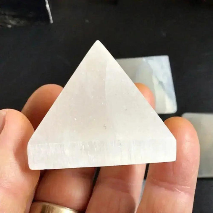 Selenite Crystal Pyramid | Small 40-50mm | Crown Chakra