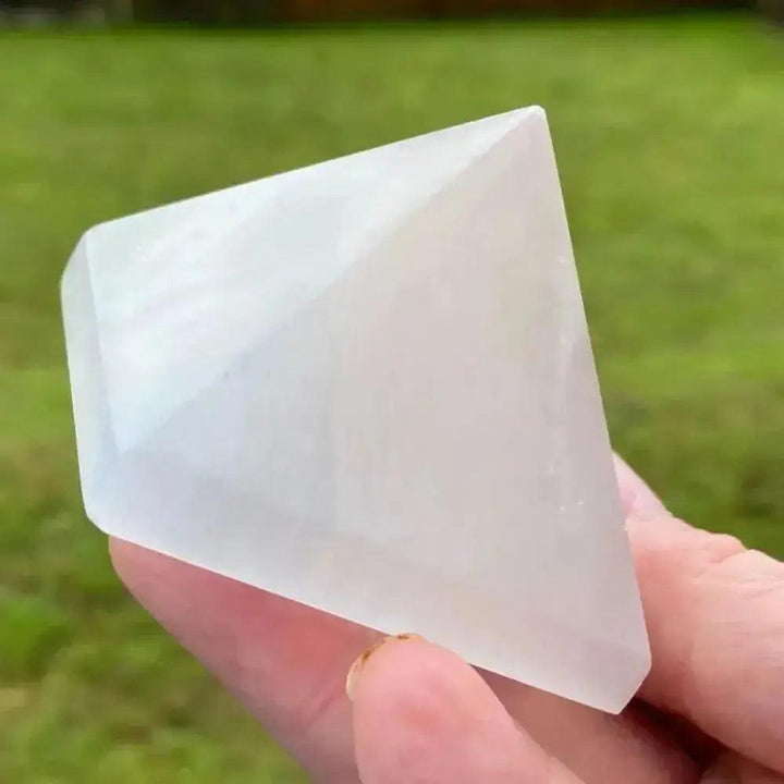 Selenite Crystal Pyramid | Small 40-50mm | Crown Chakra