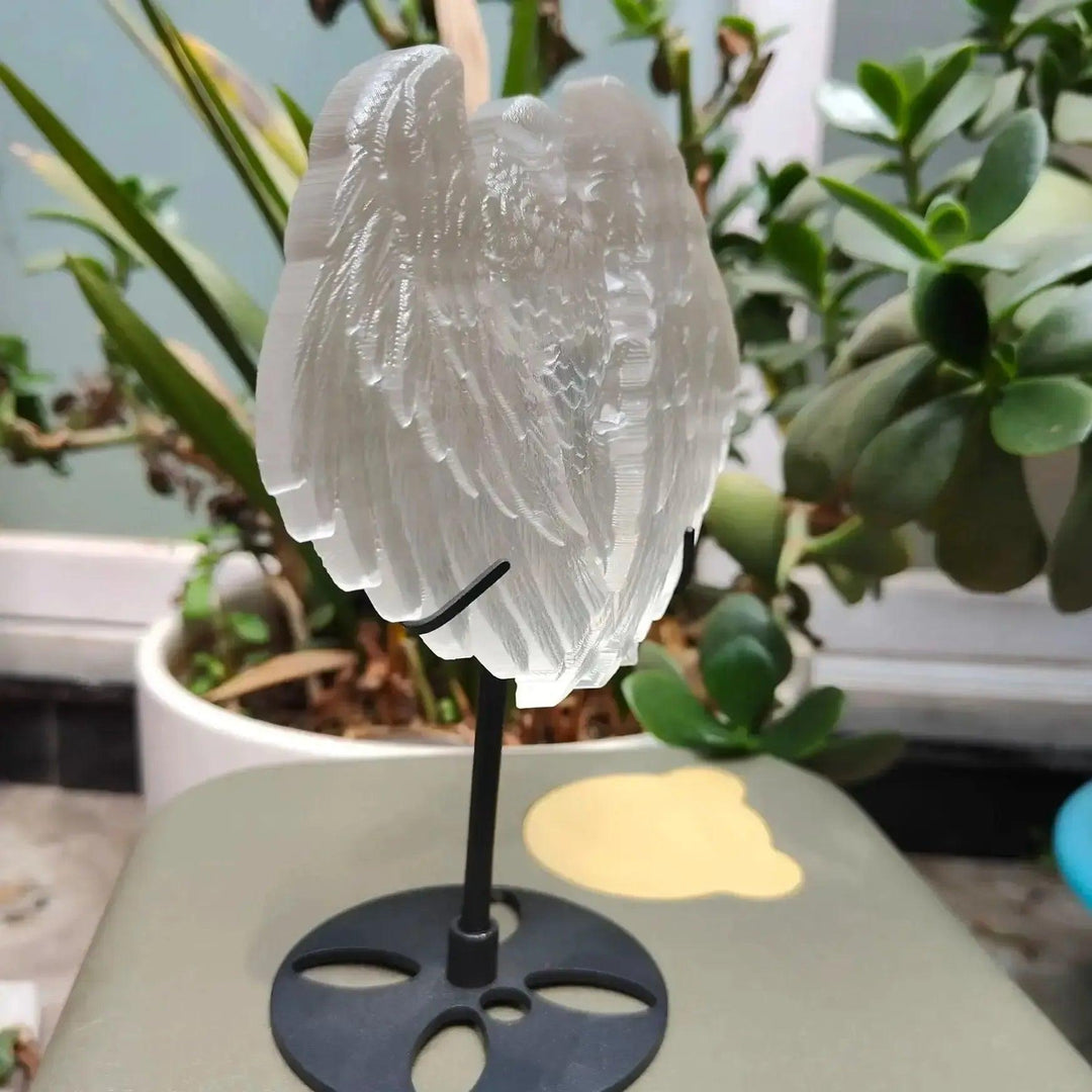 Selenite Eagle Carving | Hand Carved Crystal Bird Figurine