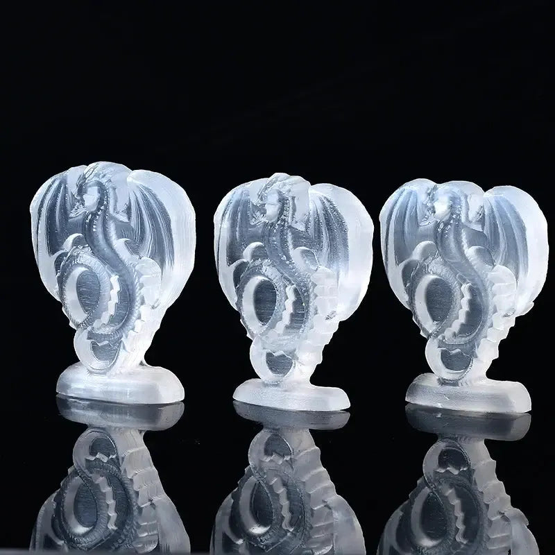 Selenite Fire Dragon Carving-Carvings-Ali-Selenite-65mm-Crystal Destiny