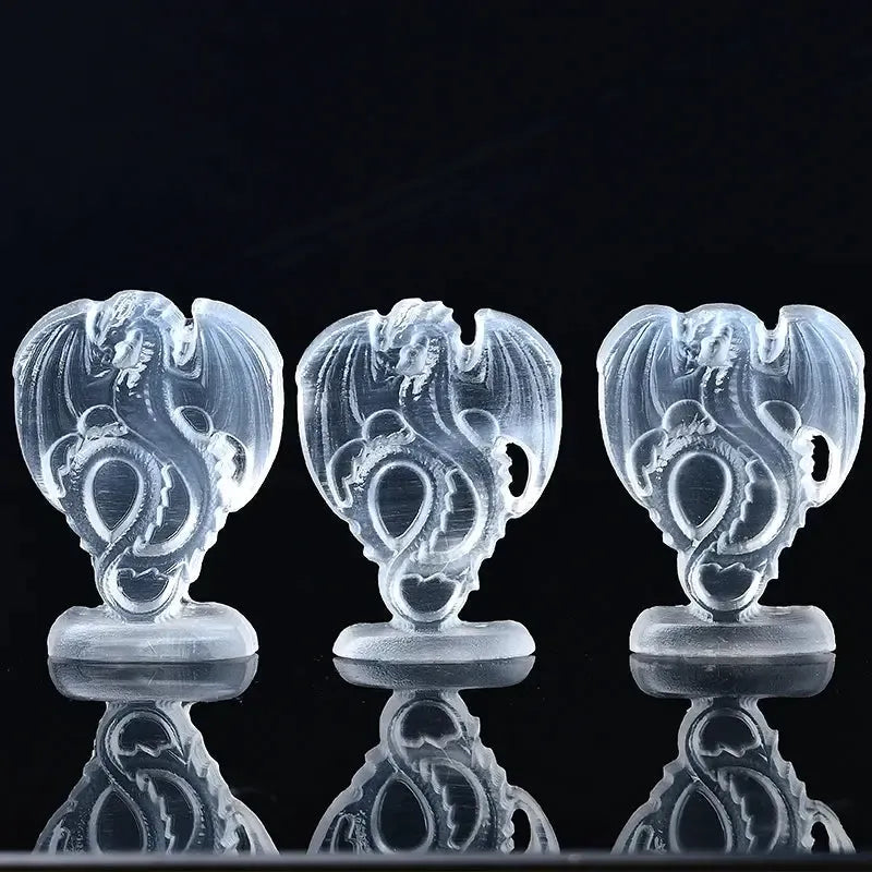 Selenite Fire Dragon Carving-Carvings-Ali-Selenite-65mm-Crystal Destiny
