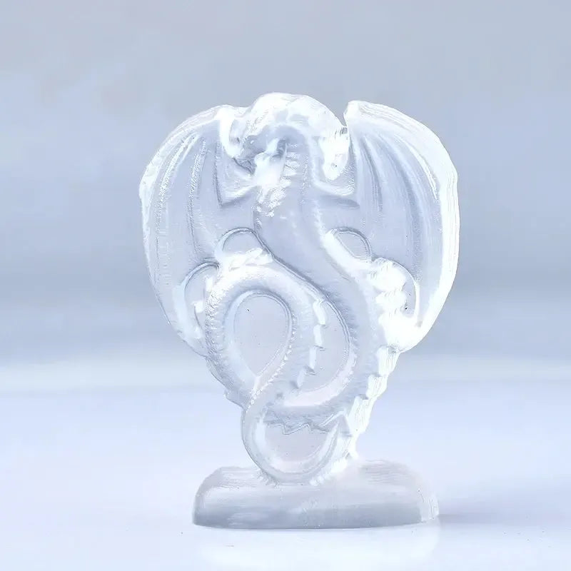 Selenite Fire Dragon Carving-Carvings-Ali-Selenite-65mm-Crystal Destiny