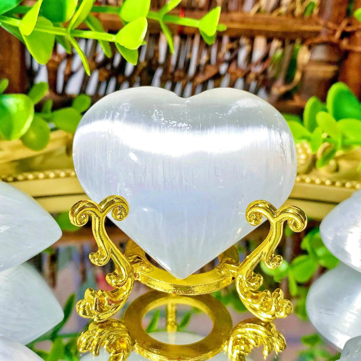 Selenite Heart Natural Crystal
