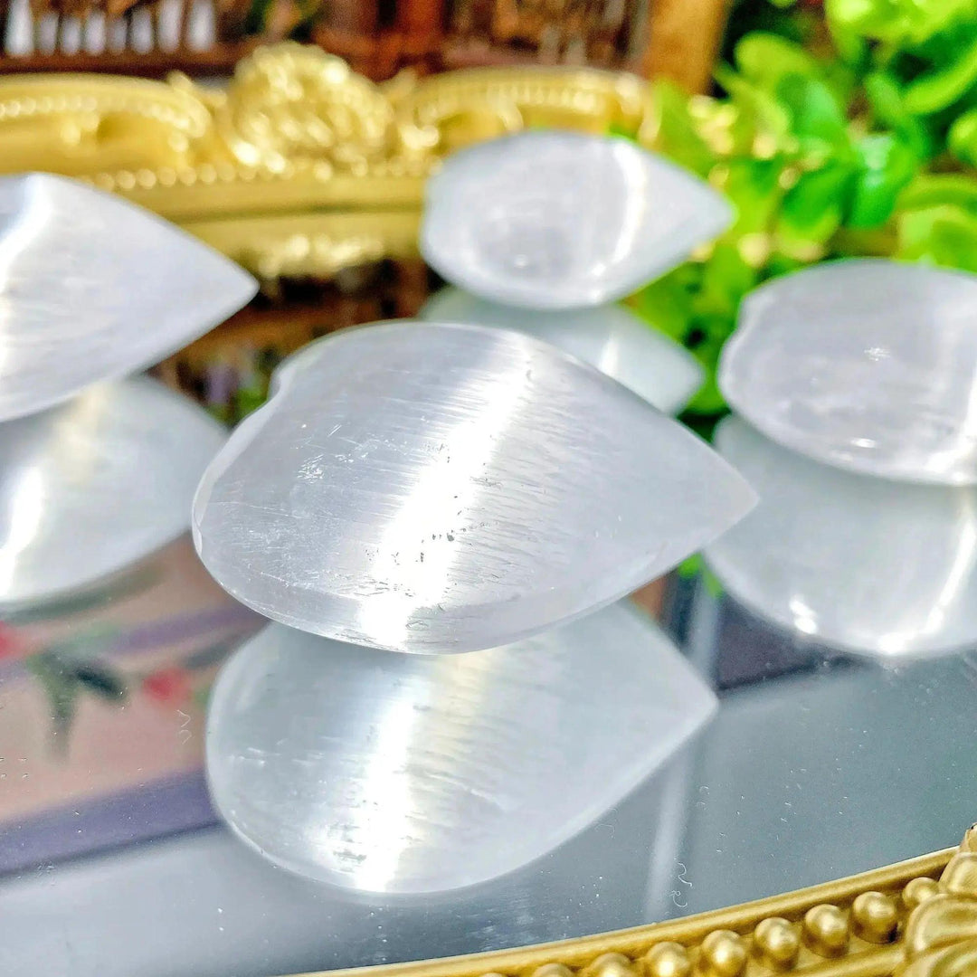 Selenite Heart Natural Crystal