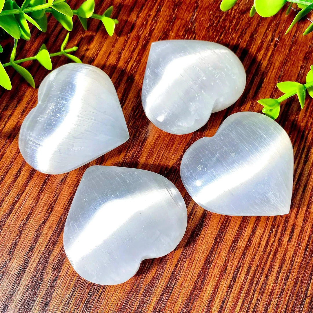 Selenite Heart Natural Crystal
