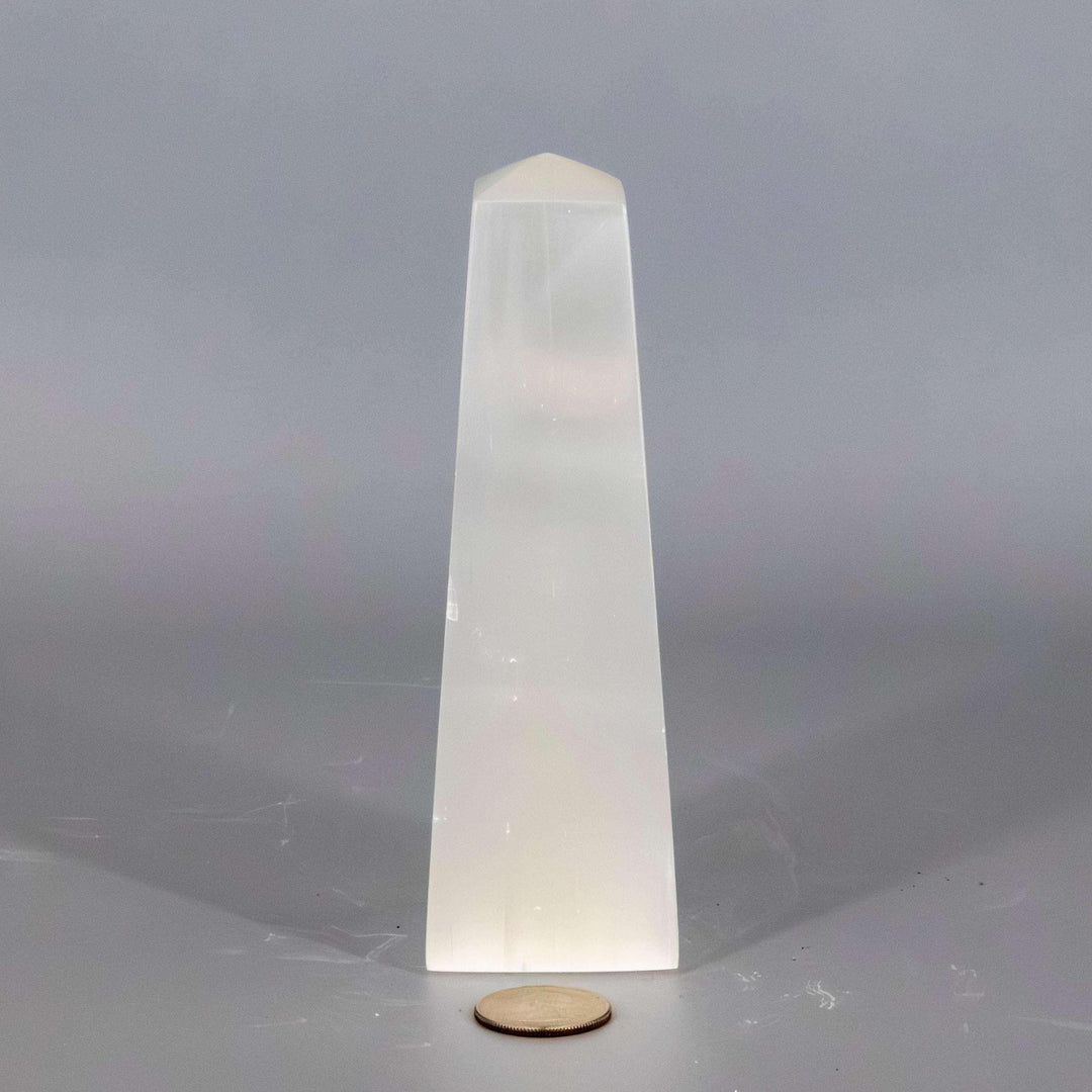 Selenite Obelisk Tower | 462g 6" Healing Crystal