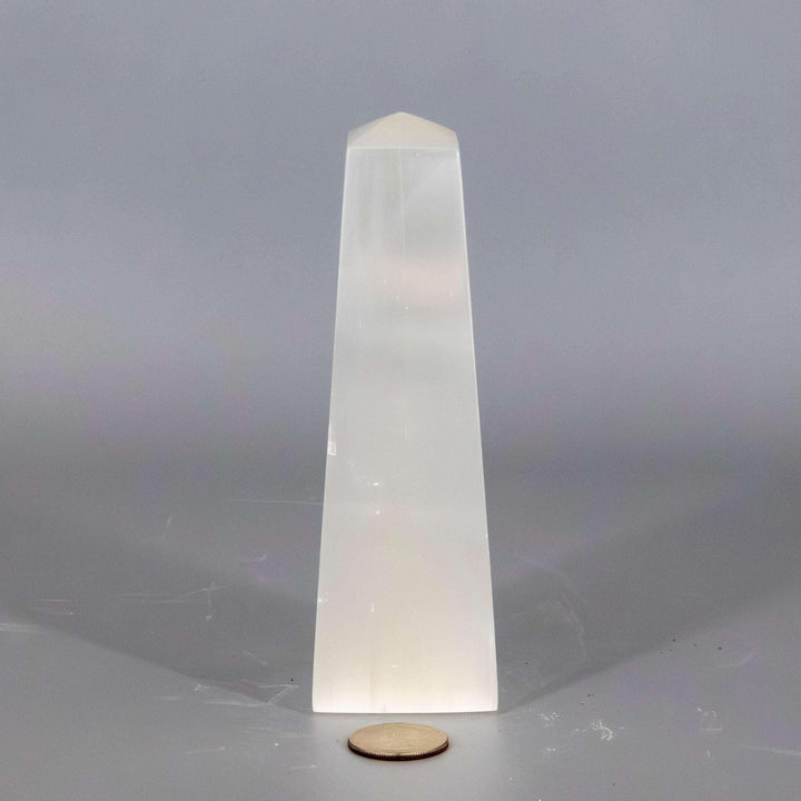 Selenite Obelisk Tower | 462g 6" Healing Crystal