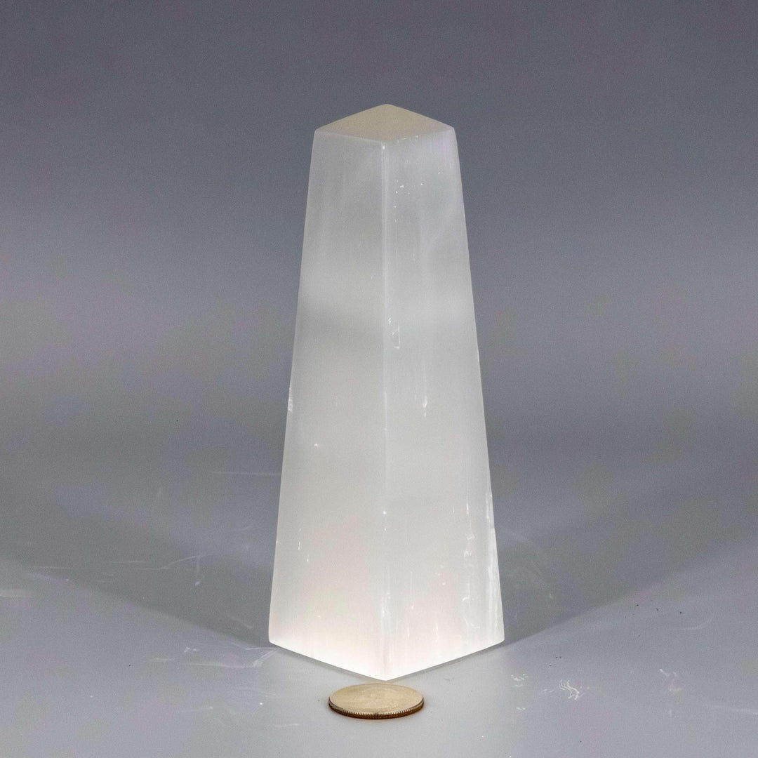 Selenite Obelisk Tower | 462g 6" Healing Crystal