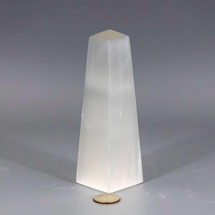 Selenite Obelisk Tower | 462g 6" Healing Crystal