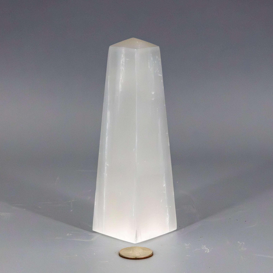 Selenite Obelisk Tower | 462g 6" Healing Crystal
