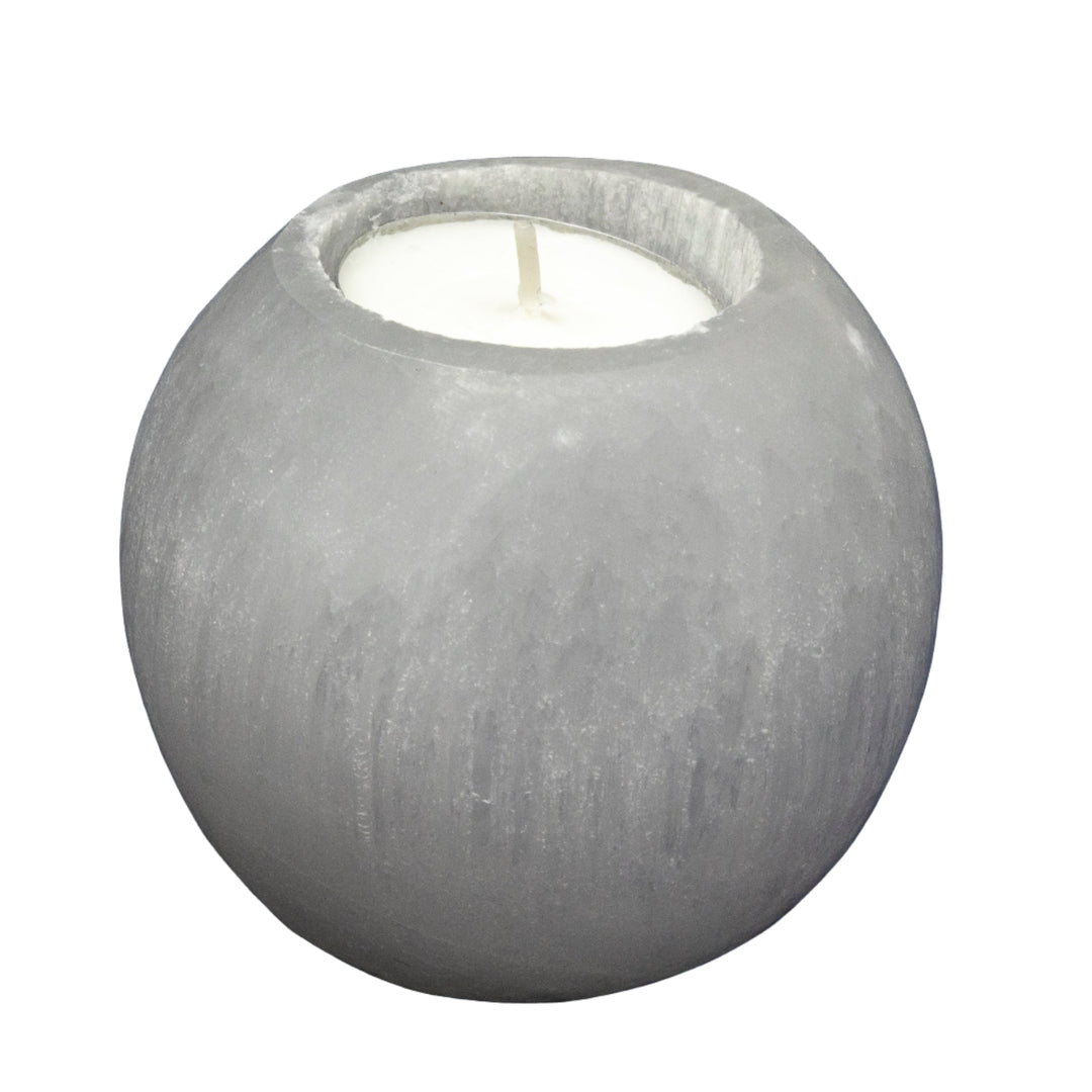 Selenite Round Tealight Candle Holder-Decorations-Crystal Destiny-Selenite-536g - 3" Tall-Crystal Destiny
