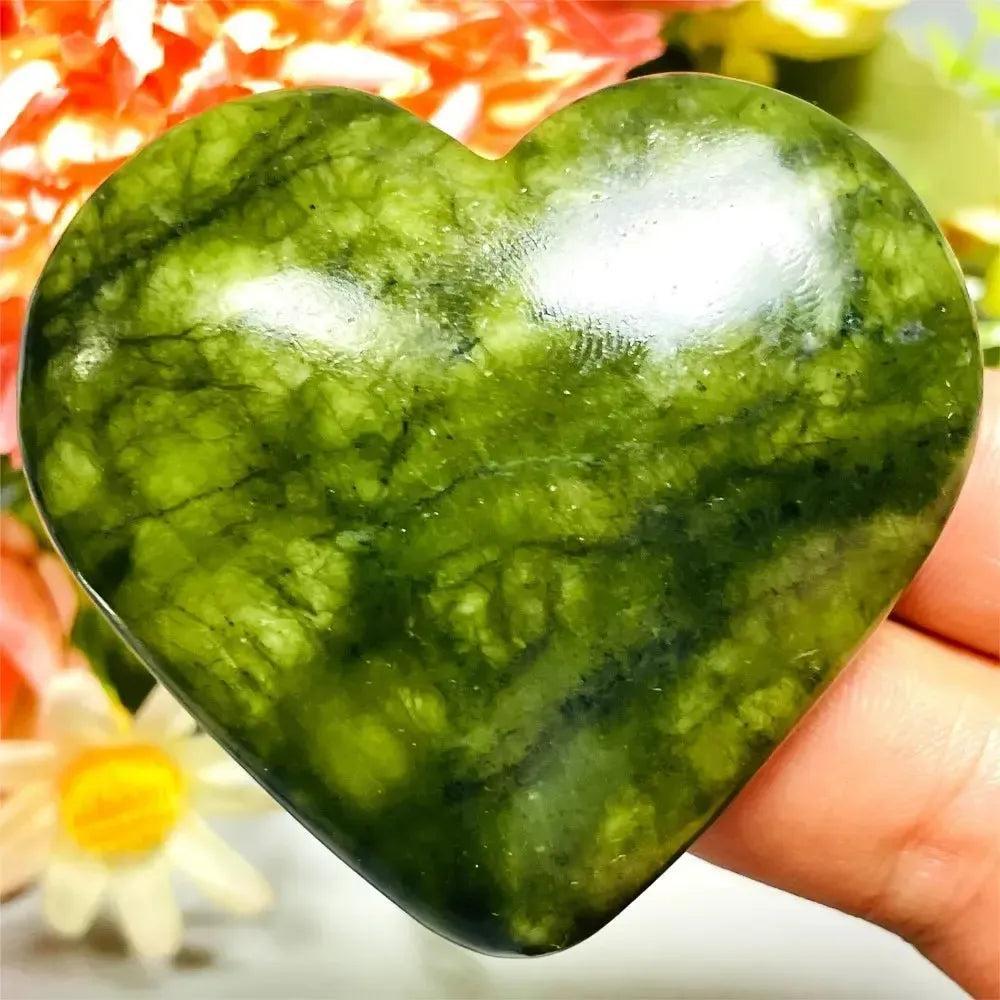 Serpentine Crystal Heart