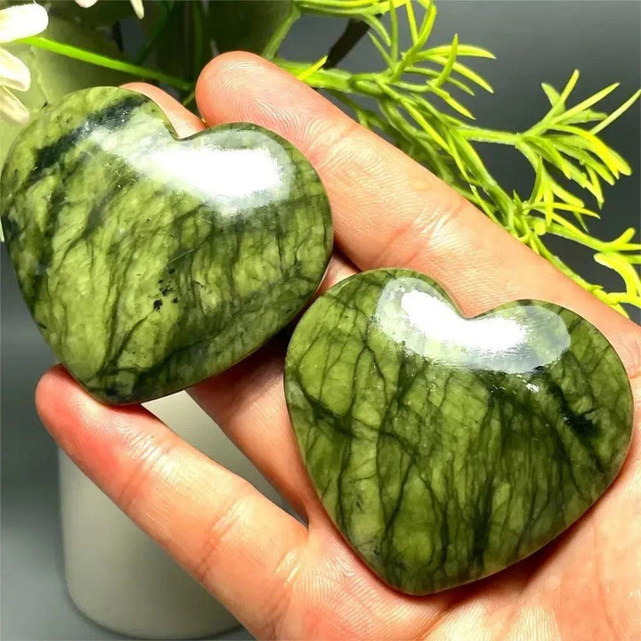 Serpentine Crystal Heart