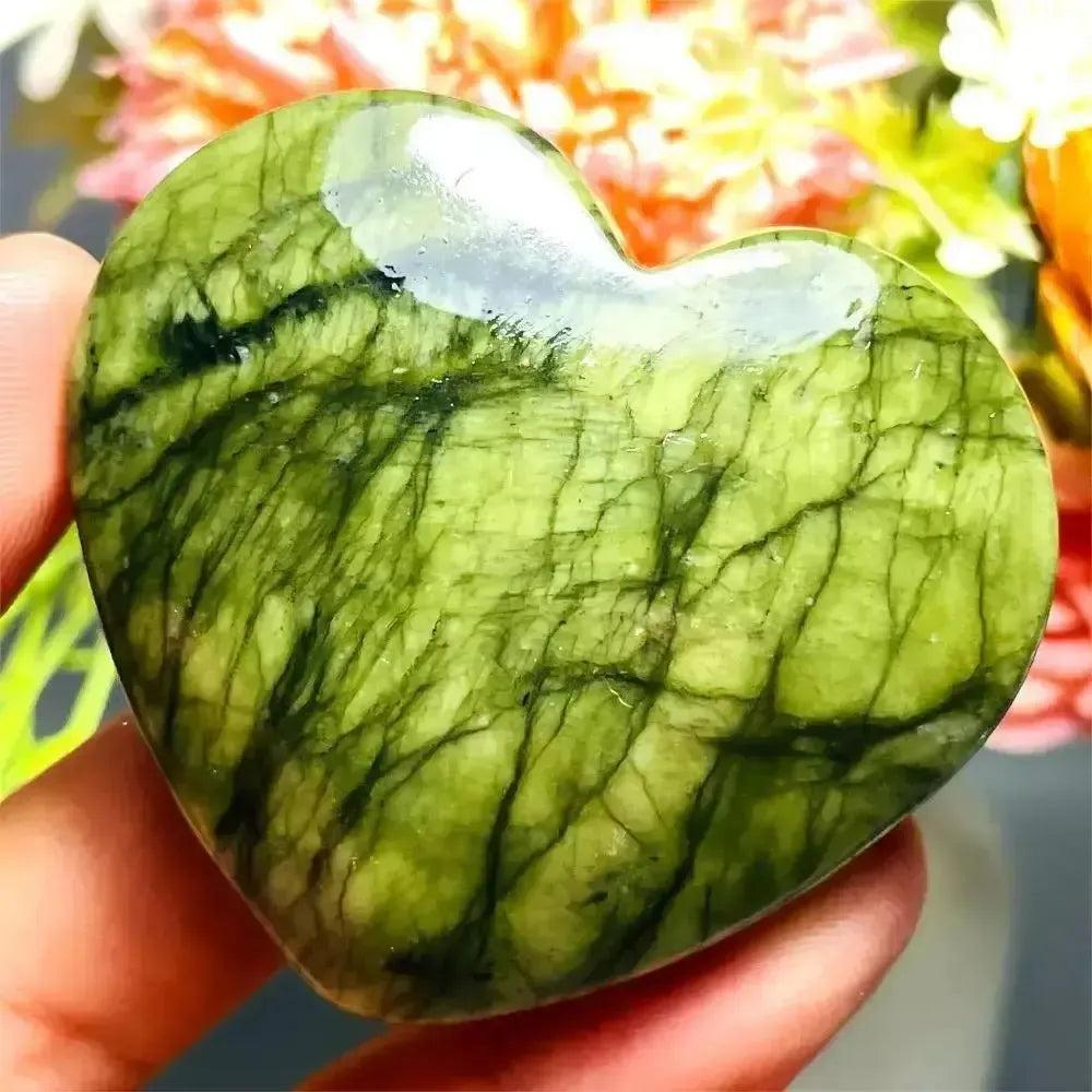 Serpentine Crystal Heart