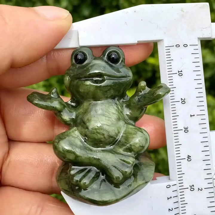 Serpentine Yoga Frog Carving