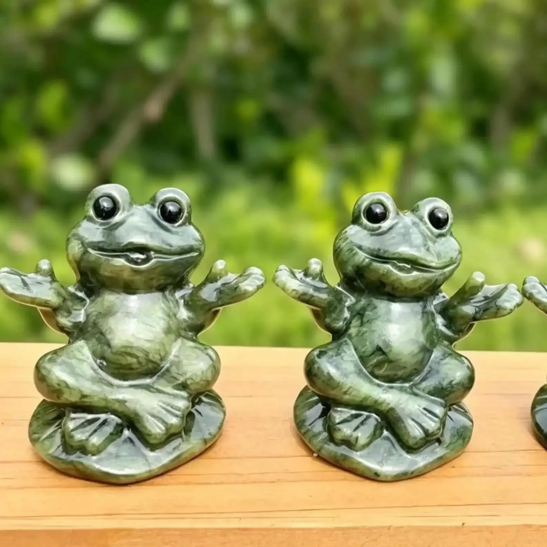 Serpentine Yoga Frog Carving