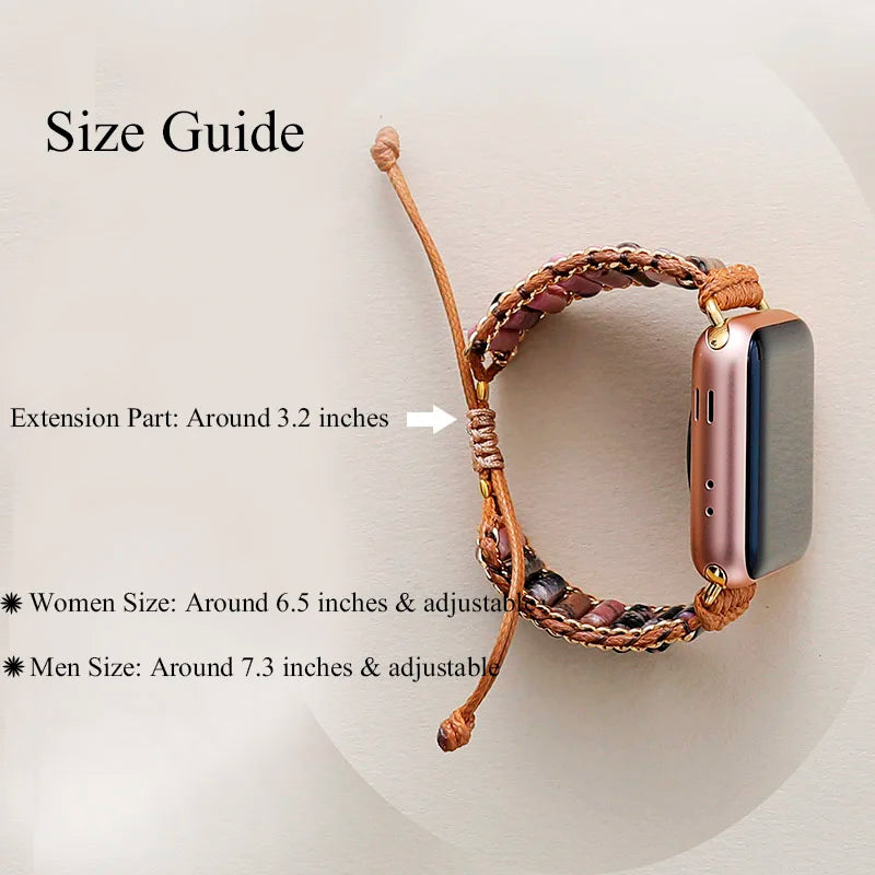 Quartz Crystal Apple iWatch Band 38-49mm Beaded