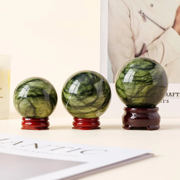 Serpentine "Green Jade" Sphere