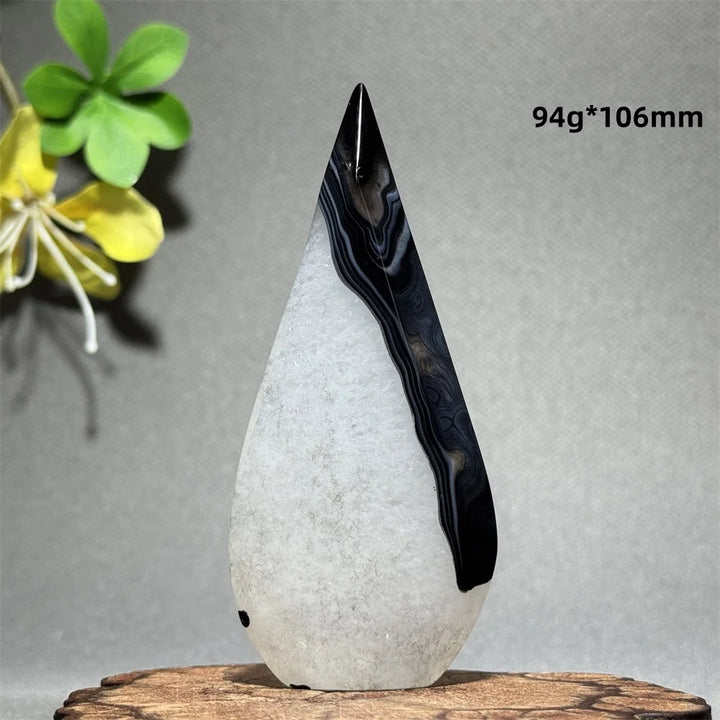 Black Agate Freeform Flame