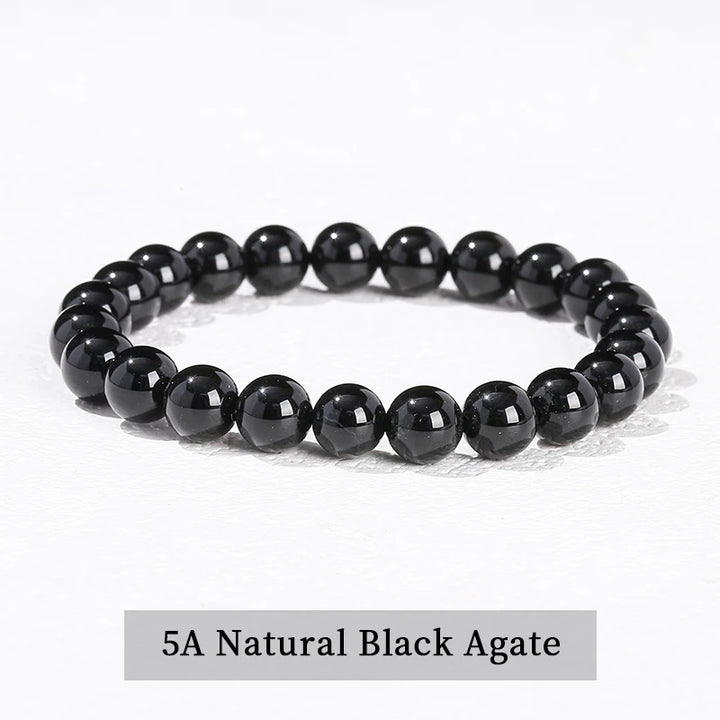 Natural Stone Beaded Bracelet in 30+ Crystal Varieties
