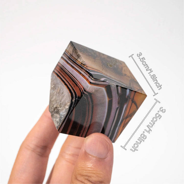 Agate Crystal Polished Cube Natural Stone Block