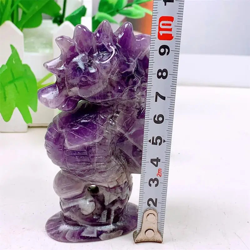 Dream Amethyst Crystal Carved Seahorse