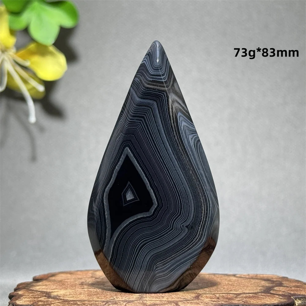 Black Agate Freeform Flame