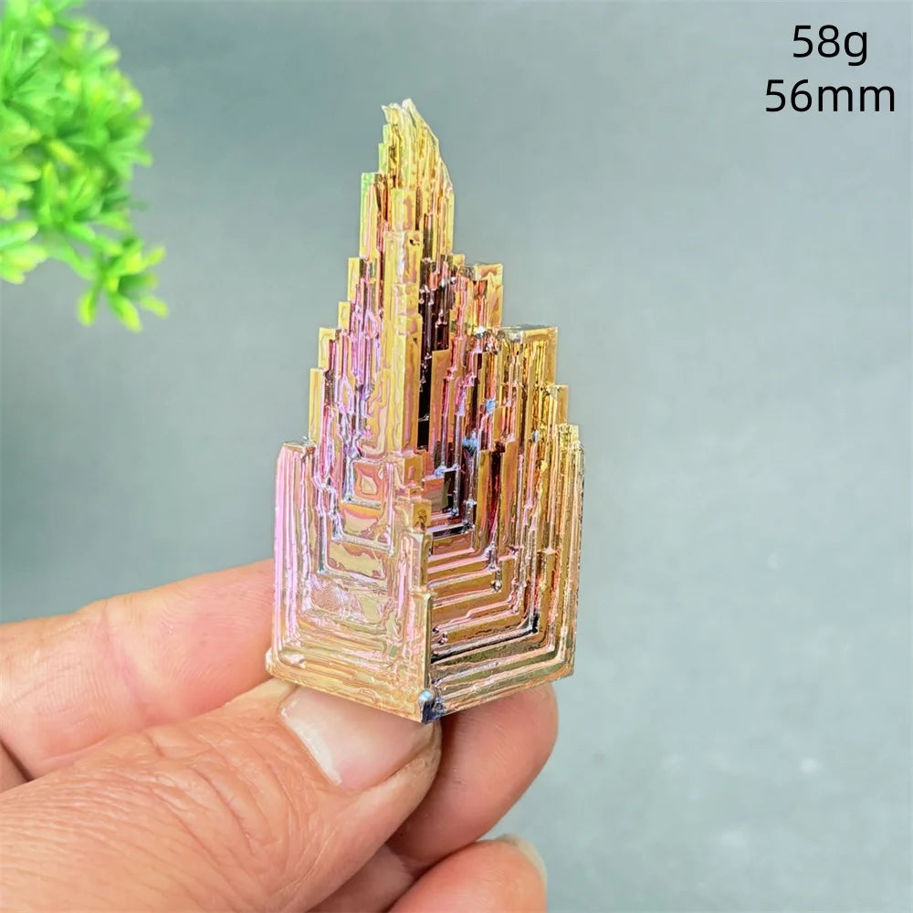 Rainbow Bismuth Crystal Pyramid Collector Specimen