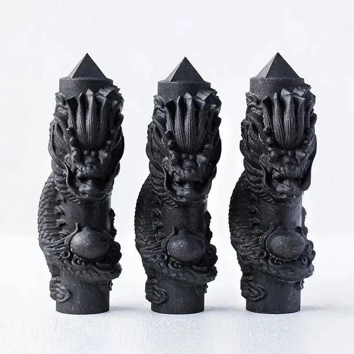 Shungite Dragon Tower | Hand Carved Wand