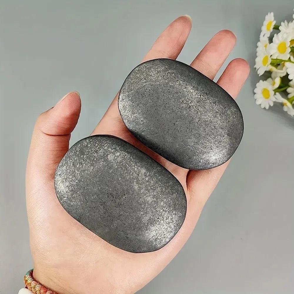 Shungite Heart & Palm Stone Crystal