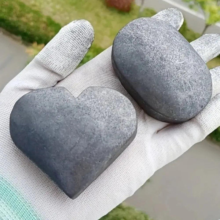 Shungite Heart & Palm Stone Crystal