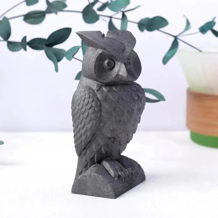 Shungite Owl Carving | Hand Carved Stone