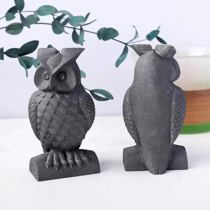 Shungite Owl Carving | Hand Carved Stone