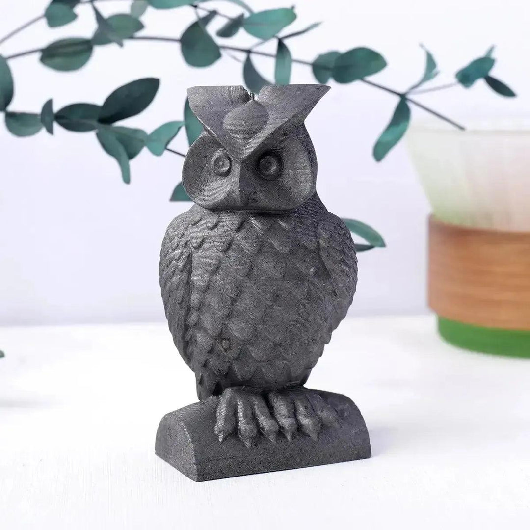 Shungite Owl Carving | Hand Carved Stone