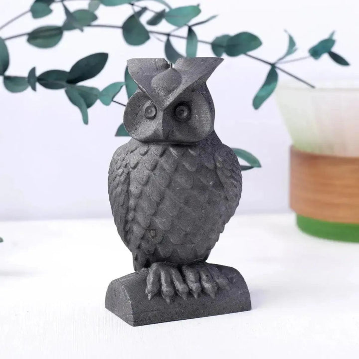 Shungite Owl Carving | Hand Carved Stone