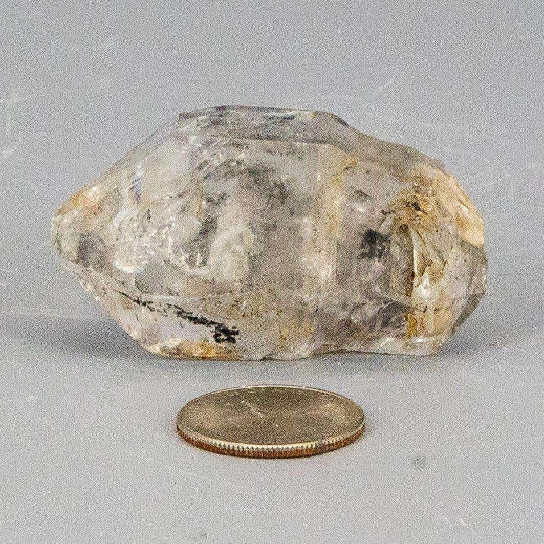 Skeletal Elestial Quartz Point Black Tourmaline, a complex, multi-layered crystal with grounding energy.