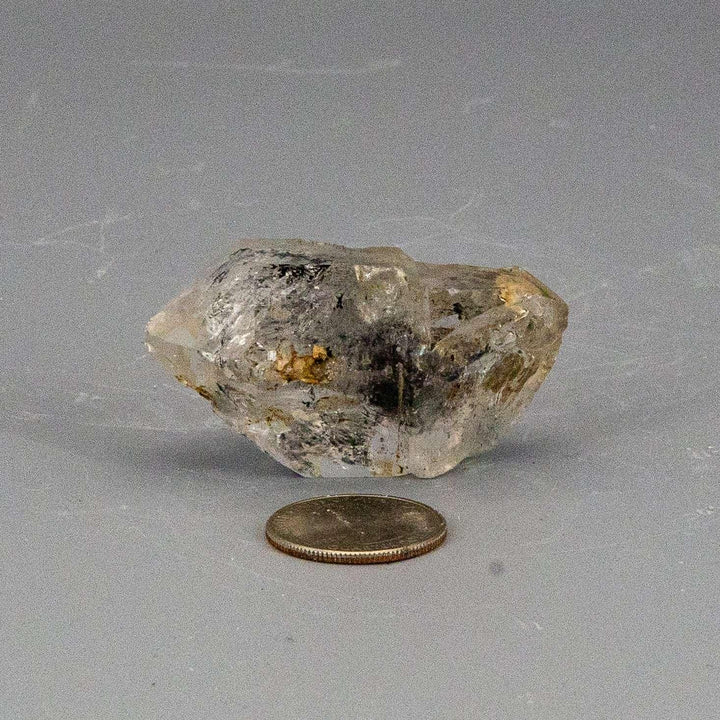 Skeletal Elestial Quartz Point Black Tourmaline, a complex, multi-layered crystal with protective grounding energy.