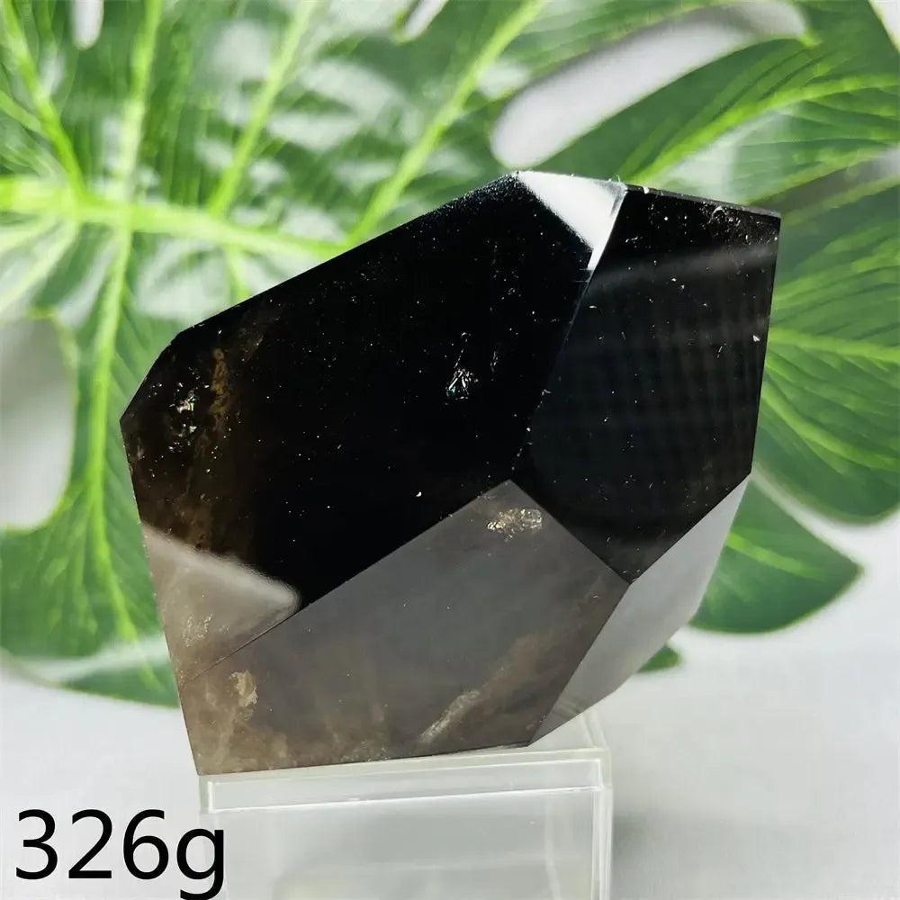 326g hand-polished dark smoky quartz free-form crystal tower from Crystal Destiny, offering grounding energy.
