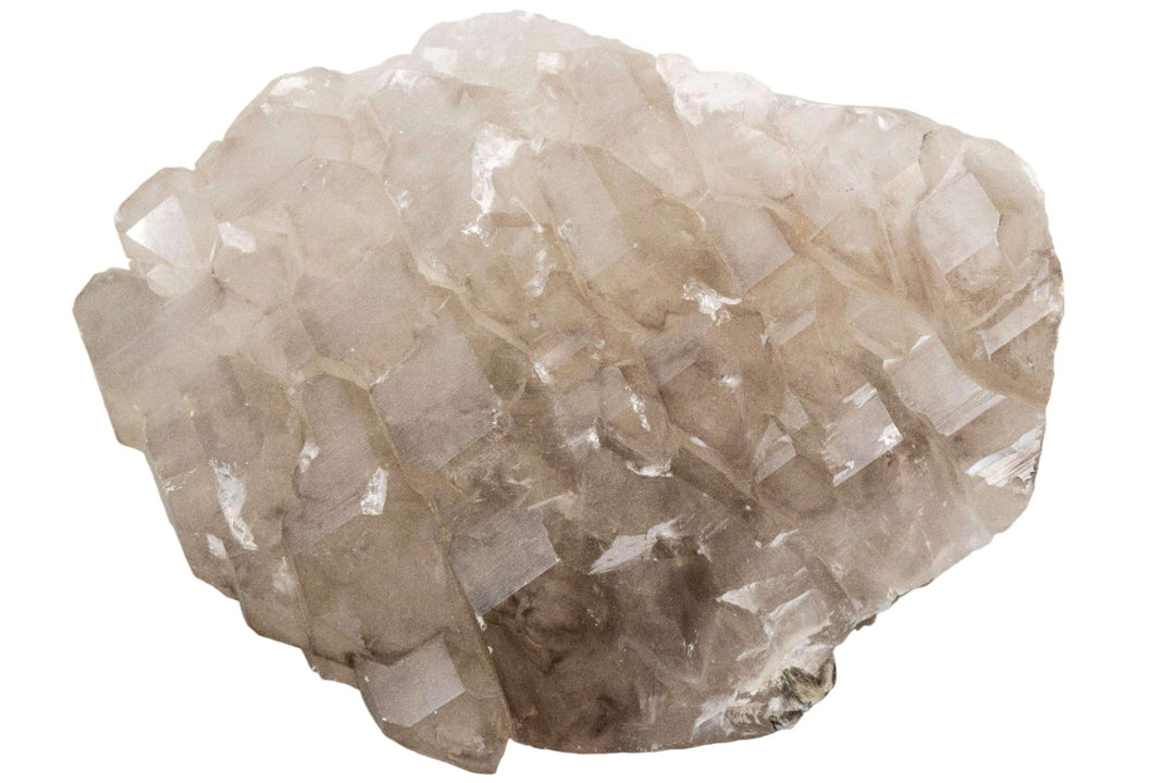 XXL 14 lb raw Smoky Quartz Gator Back Cluster from Crystal Destiny, featuring interlocking, scale-like crystal growth.