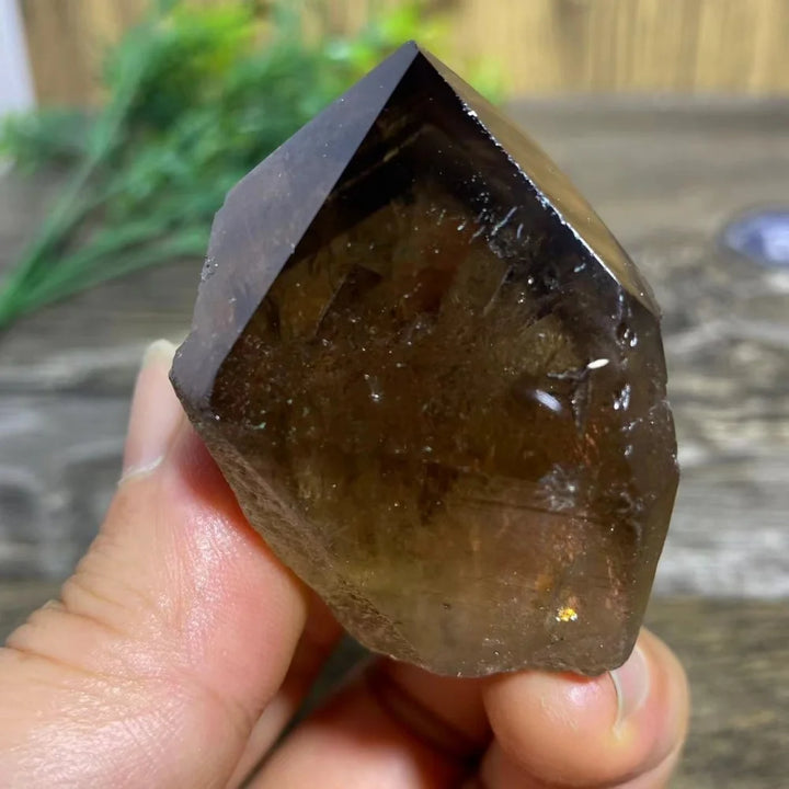 Smoky Quartz Natural Point with Rainbows