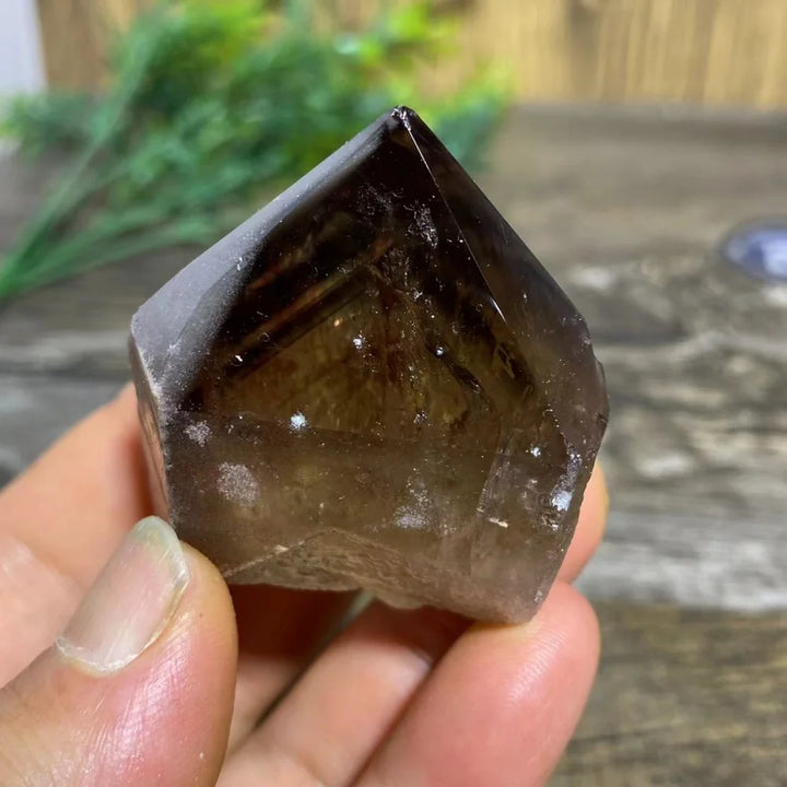 Smoky Quartz Natural Point with Rainbows