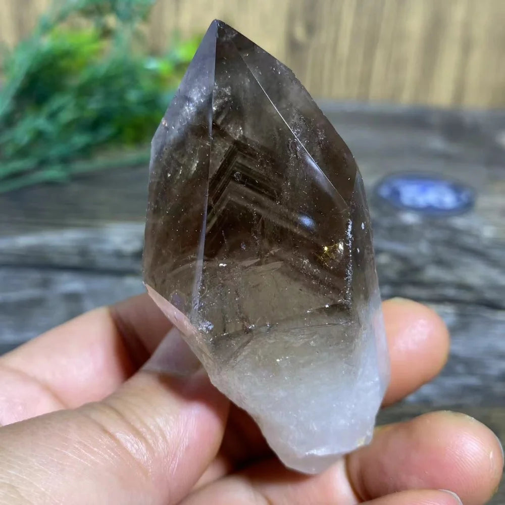 Smoky Quartz Natural Point with Rainbows
