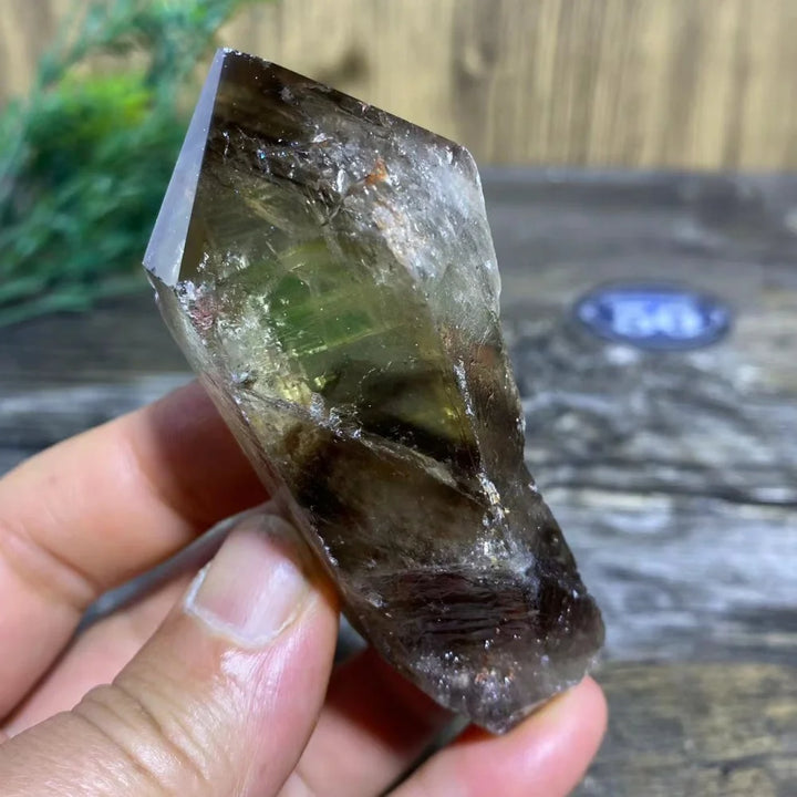 Smoky Quartz Natural Point with Rainbows