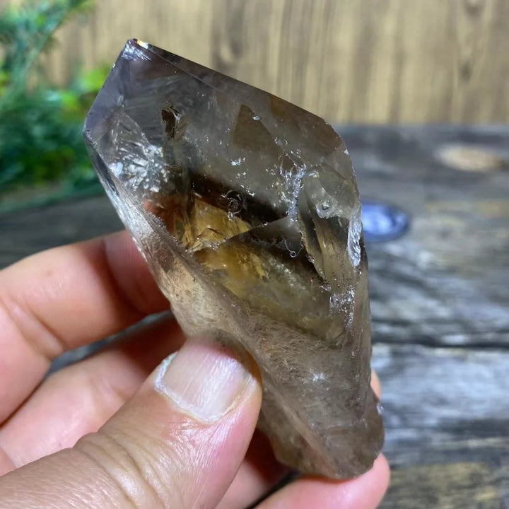 Smoky Quartz Natural Point with Rainbows